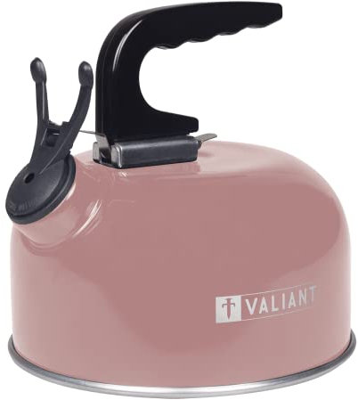 Valiant 1L Portable Camping Whistling Kettle - Pink