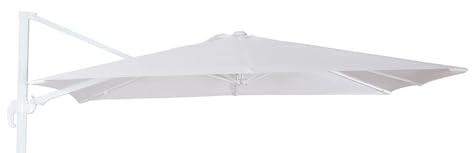 Bâche de Rechange pour Parasol décentralisé, 3 x 3 m, Polyester, 250 g, imperméable avec Velcro (Blanc)