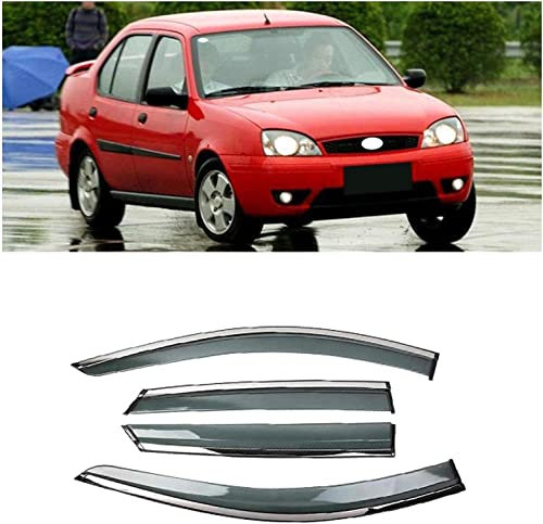 DIOTTI 4 Piezas Deflector Ventana Lateral para Ford Fiesta 2004-2006, Visera Ventana Lateral Coche Toldos Ventilación Visera Ventana Lateral