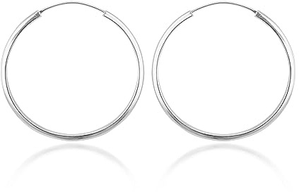 Amazon Essentials Mittelgroße Creolen in Röhrenform aus Sterlingsilber