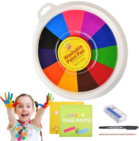 CENMOO Fingerfarben für Kleinkinder, waschbar, mehrfarbig, lustige Fingermalerei für Kinder, Malerei, DIY, Basteln, Geschenke