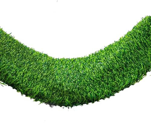 Kunstrasen, 78,7 x 98,4 Zoll, für drinnen und draußen, 2 cm hoch, realistischer Kunstrasen mit Entwässerungslöchern für Garten, Hinterhof, Terrasse