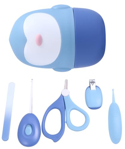 JOINPAYA Nagelpflege-set mit Schere Feile Ohrlöffel LED Pinzette und Etui für Junge Mädchen Junge Mädchen und Kleinkinder für Kleine Finger und Zehen Ergonomische Griffe für Sicheren Halt