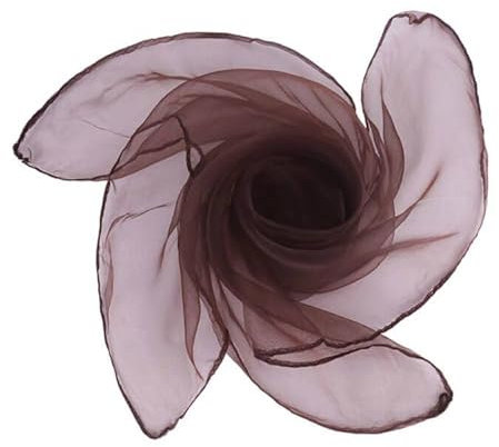 Whakano 10 Stück Square Jongliertücher Seidentücher Chiffontücher,Performance Tanztücher,Gymnastiktücher Jonglier Tücher Schals für Tanzen,Jonglieren,Sensorisches,Tanztücher,60cm,Braun