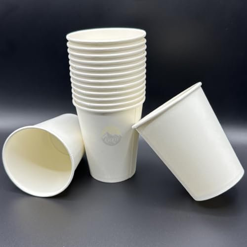 KURTT - Tasses à café à emporter - Tasse à café en carton - 8oz/200ml - 2000 pièces - Blanc - Gobelet à boire - Tasse à café - Tasse en carton - Tasse jetable - Tasse en papier