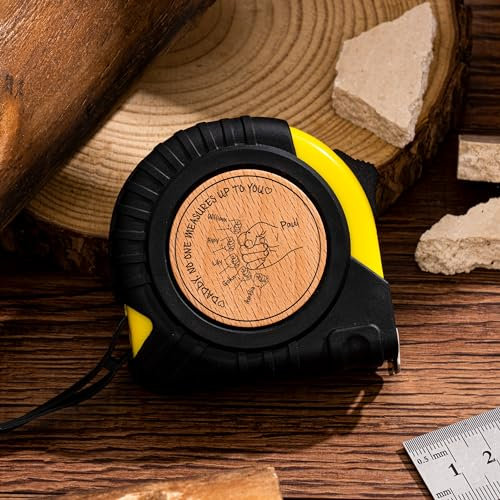 Mètre ruban personnalisé, ruban à mesurer gravé, cadeau de Noël d'anniversaire pour papa, grand-père, cadeau de fête des pères, personne ne mesure à la hauteur de vous