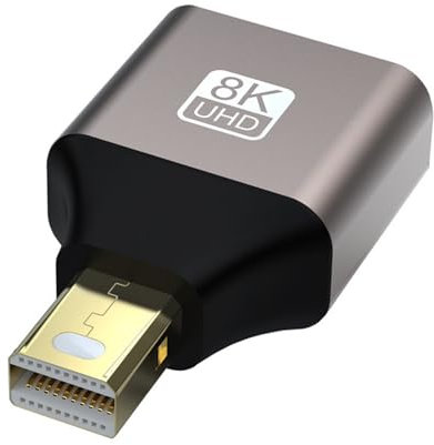 Hxyxbnhno Câble DisplayPort 8K 1.4 DisplayPort mâle/femelle vers femelle/mâle 8K @ 60 Hz 4K @ 144 Hz adaptateur plaqué or haute vitesse