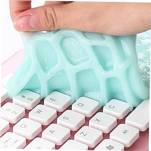 Housoutil Tastaturreinigungsknete Himmelblau Wiederverwendbares Reinigungsgel für Computertastaturen Taschenrechner und Laptops für Büro und Heimgebrauch