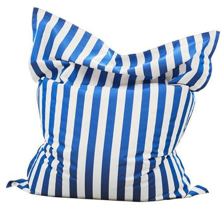 PRIOKNIKO Bean Bag Schwimmender Sitzsack Mit Rechteckigem Streifen Im Freien Liege Bett Pool Strand Schwimmender Fauler Sofa Sitzsack Ungefüttert 140Cm X 180Cm Blau (Kein Füllstoff)
