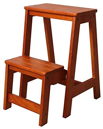 Taburete plegable de madera, silla de escalera multifuncional que ahorra espacio para cocina, uso en interiores y como banco de zapatos