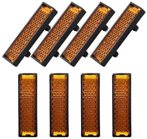 8 Stück Fahrrad Reflektoren für Pedale, Passive Sicherheitsreflektoren für Nachtfahrten, Kompatibel mit Standard Fahrradpedalen