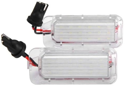 2 PCS Number Plate LED Light, Rear Number Plate Lamp License Bulb for Ford Focus, Fiesta MKIII, Mondeo, S-Max, C-Max, Kuga, Jaguar XF XJ Ranger, 12V 6500K White Taillight Replacement for Car