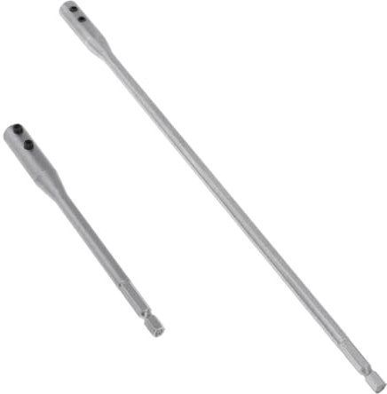 ChgImposs Juego de extensión de brocas de 1/4, 150 mm + 300 mm, extensor de brocas de acero, barra de extensión para tornilleros de madera, muebles, carpintería y construcción