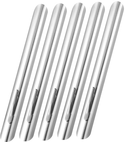 Yardenfun 5 Piezas Barredora Acero Inoxidable Raspador Mesa Restaurante Ligero y Resistente con Clip Fijador para Limpieza Fácil y Duradera