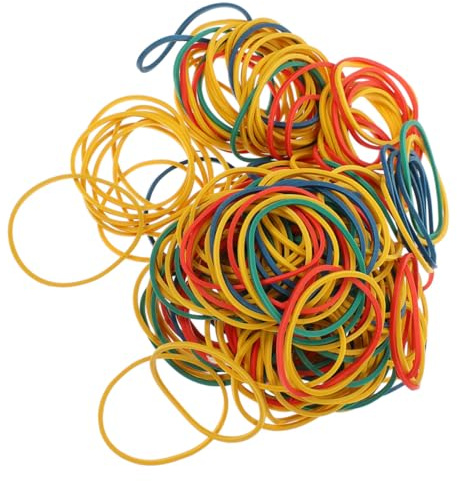 HOMSFOU Gomas Elásticas Coloridas Anillos De Goma Versátiles Para Atar Material De Oficina Elásticas Prácticas Hogar y Uso Diario