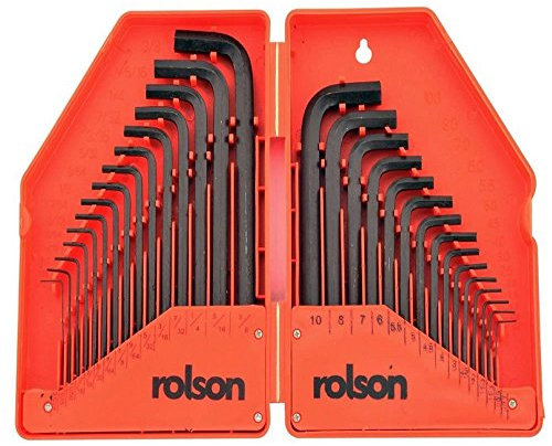 Rolson 40345 Sechskantschlüsselsatz, 30-teilig