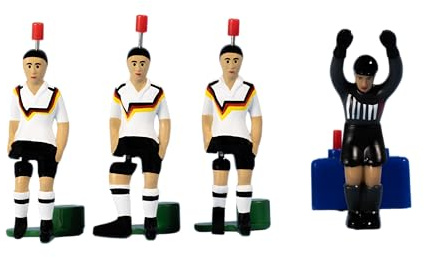 TIPP-KICK Clásicos - Alemania, los campeones de la Copa del Mundo 1990 – El Set de Jugadores de futbolín con Kicker, Top-Kicker, Star-Kicker y Portero I Accesorios