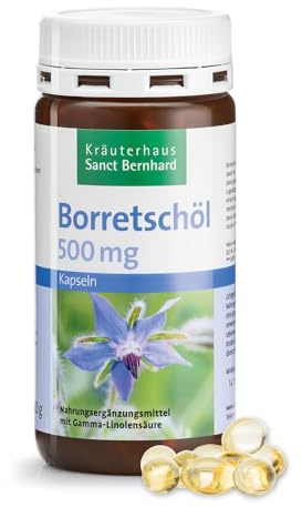 Borretschöl-Kapseln mit Borretschsamenöl 180 Kapseln