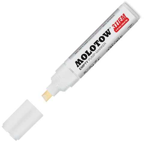 Molotow One4All 311EM Leermarker mit patentiertem Flowmaster™-Pumpventil und 4-8 mm Keilspitze