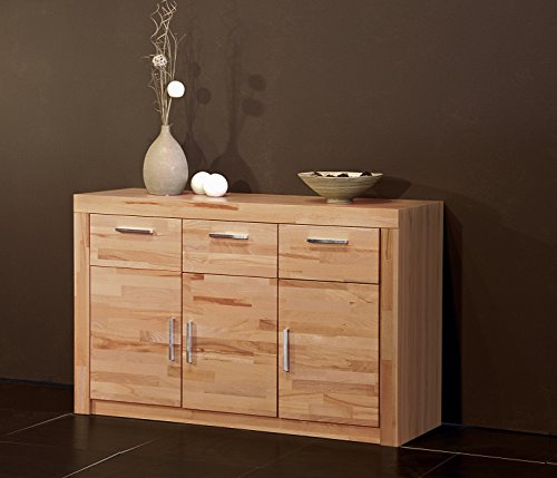 Sideboard Anrichte Kommode, in kernbuche teil massiv, geölt, 7152-16