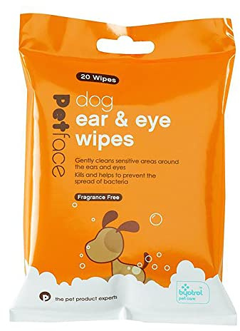 Petface Dog Ear and Eye Wipes, 20-Piece
