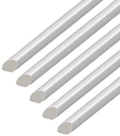 uPVC Plastic Quadrant Trim - Window/Tile Beading - 17.5mm x 1.5m Length - White - 5 Length Pack