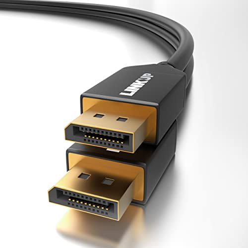 LINKUP - (3m/10Fuß DisplayPort DP8K DP1.4 Kabel (VESA Zertifiziert) 8K @ 60Hz, 4K @ 144Hz | 28AWG Strapazierfähig