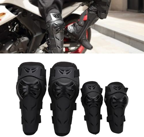 Motorrad Knieschoner und Ellenbogenschoner Set - 4 Stück verstellbare Knie Schutz und ellenbogenschützer Erwachsene Rüstung Motorrad Schutzausrüstung für Motocross Enduro Racing