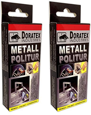 2er Set Metallpolitur Chromglanz 10g Chrompolitur Felgenpolitur Hochglanz Metall Politur Polierpaste Oberflächenpolitur Metalle