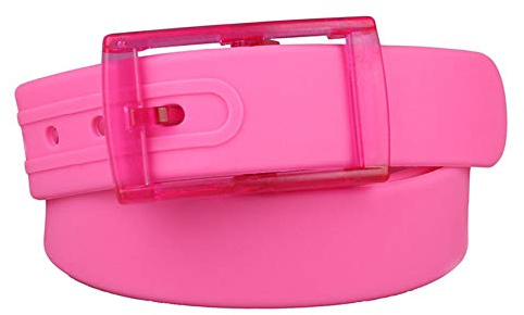 JIER Unisex Silikon Gürtel Mode Candy Colour Gürtel Belt Gummi Silikongürtel Süßigkeit Farben Gürtel Damengürtel Hosengürtel mit Plastik Schnalle