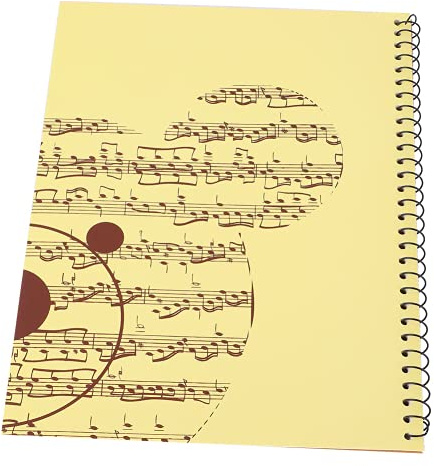 Alomejor Manuskriptpapier 50 Seiten Blankoblatt Notenpapier Musiker Notizbuch Notenpapier für Musiker(Gelber Bär)