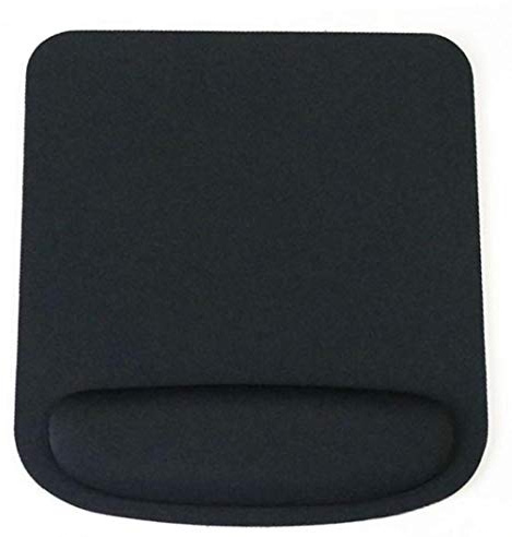 Hotaden Profesional 1pc tapete de Ratones con la Ayuda de muñeca trackball óptico ergonómico Alfombrillas de Ratones Cosido Bordes Espesar Pad Negro