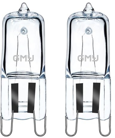 GMY Halogen G9 Backofenlampe Oven Lampe 25W 230V Für Backofen- und Mikrowellenanwendungen 300 Grad C Hitzebeständige Glühbirnen 2er Pack