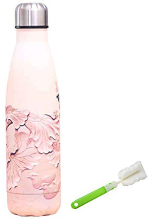 Studentenwasserflasche Auslaufsichere Edelstahl Trinkflasche Anti-Fall Trinkflasche Sport FüR Fitness Sport & Gym orange,500ml