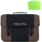 Vincita Brad Bike Pannier Messenger Bag – Gepäckträgertasche mit abnehmbarem Schultergurt, Laptopfach und Griff oben – Regenschutz und Fahrradbefestigung inklusive (Dunkelbraun)