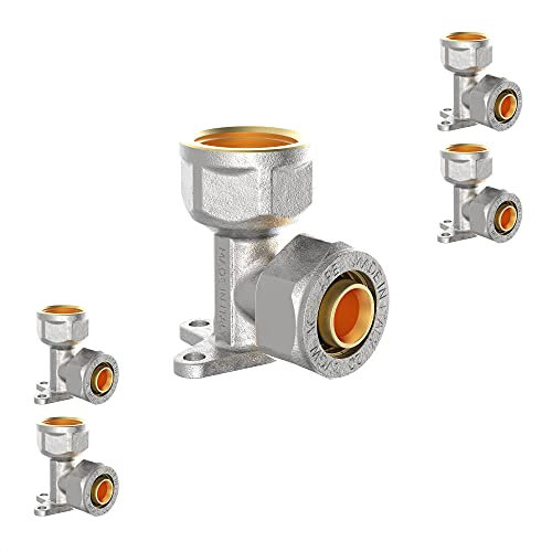 KIRCHHOFF | MSVR Rohr | 5er Set | Klemmringverschraubung 16 mm x 3/4 | Aluverbundrohr | für Heizung | Fußbodenheizung | DVGW zertifiziert | Trinkwasser geeignet | Made in Europe | 5 Stück