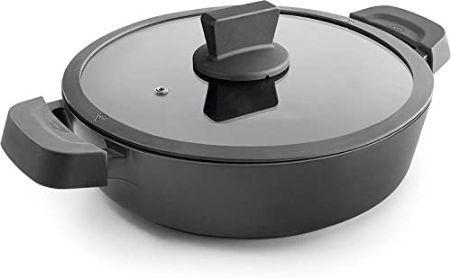 Suinga Tortiera con coperchio Titanium Pro con antiaderente, alluminio (4 litri - 28 cm)