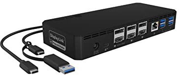 ICY BOX Station d'accueil USB-C (14-en-1) avec 3x HDMI & 3x DP (5K 30Hz | 4K 60Hz), Docking Station USB-C pour Ordinateur Portable (Gigabit Ethernet, 6 Ports USB 3.0, PD 100W), IB-DK2254AC
