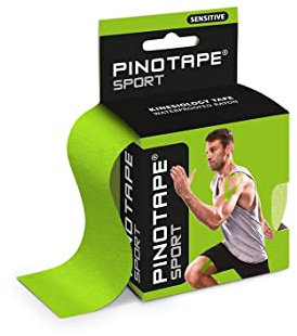 Pinotape Sport - Sensitive Tape - Light Lime - 5 cm x 5 m - wasserfestes Kinesiotape - für sensible Haut - latexfrei - starke Haftung (1 Tape = 5 Meter)