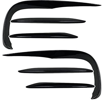 Luci Antinebbia Anteriori Nero in Fibra di Carbonio Stile Paraurti Anteriore Lip Spoiler & Copertura della Luce di Nebbia Trim per E-Class W213 E200 2016 2017 2018 2019 2020