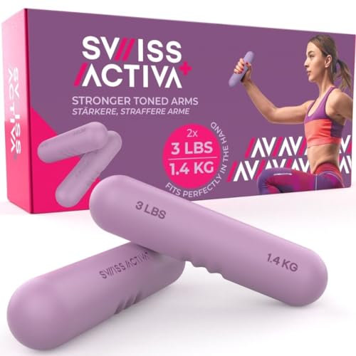 Swiss Activa+ Hanteln Frauen Set mit Style, 1,4Kg Hanteln 2er Set, Silikon und Eisen Kurzhantel-Set, Vielseitig für starke Arme und effektives Training, Ideal für Frauen