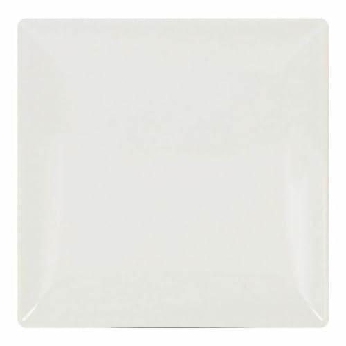 La Mediterránea Lot de 6 assiettes plates Elite Gres Ivoire 26,5 x 26,5 x 2,5 cm