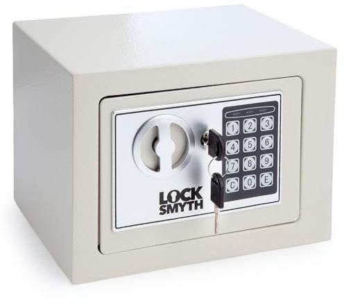 4.6L Digital Steel Safe, Electronic High Security Steel Home Office Safe Box for Money,Cash with Two Keys