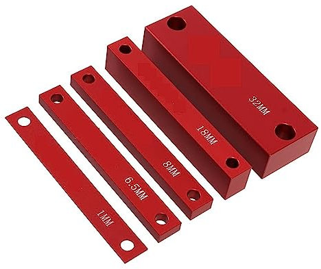 Messblock 15-teilige metrische Setup-Blöcke, Höhenlehren-Set, Präzisions-Aluminium-Setup-Stangen for Oberfräsen- und Tischkreissägen-Zubehör 1/16 Zoll Holzbearbeitung für hochpräzise Drehmaschinenmess