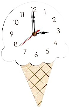 Cabilock Los Niños Relojes Reloj para Oficina Reloj para La Cocina Decoración para Sala Colgante Reloj De Pared De Dibujos Animados Reloj De Pared Helado Reloj Sala De Estudio Reloj