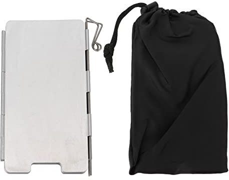 TOGEVAL Windfester Faltbarer Outdoor Gaskocher Windschutz Aus Langlebigem Aluminium Mit Einstellbarer Für Camping Picknick Wandern Und BBQ Aktivitäten