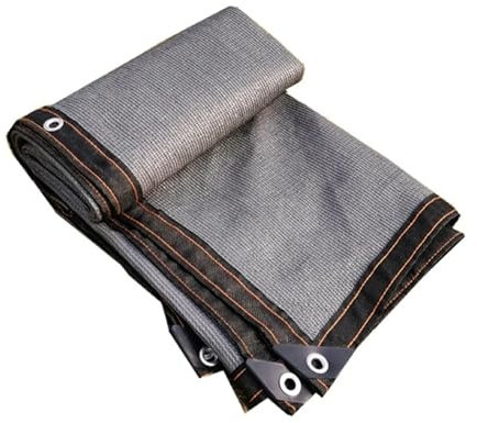 YGLONG Sichtschutz Balkon Sonnenschutznetz, schweres Anti-UV-Balkon-Sichtschutz-Schattentuch, Gartengebäude, Schutz, Terrasse, Markise, Zaun, Pavillon, Schattierungsnetz(Gray,0.8x4m)