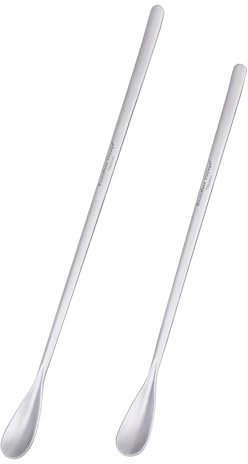 Boundless Voyage Titan Kaffeelöffel 7.6/9 Zoll langer Griff Teelöffel Eislöffel, Rührlöffel, Cocktail Rührlöffel für Latte Kaffee, Espresso, heiße Schokolade, Dessert (Ti1034T+Ti1035T)