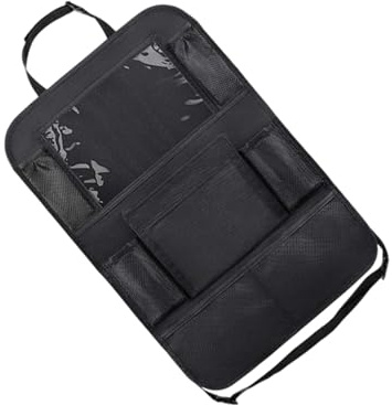 BUGUUYO Auto Rücksitz Organizer Tasche Mit Mehreren Fächern Praktischer Aufbewahrungsbeutel Für Handy Bücher Getränke Und Mehr Schwarz