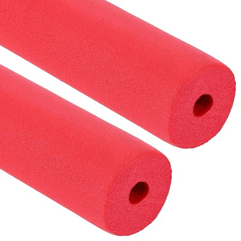 PATIKIL 3/8 (10mm) ID x 6.6Ft x 0.59 Pipe Insulation, 2pcs Rubber Foam Winter Freeze Protection Tube Fire Retardant for Water, Air Conditioning, Industrial Pipes, Red